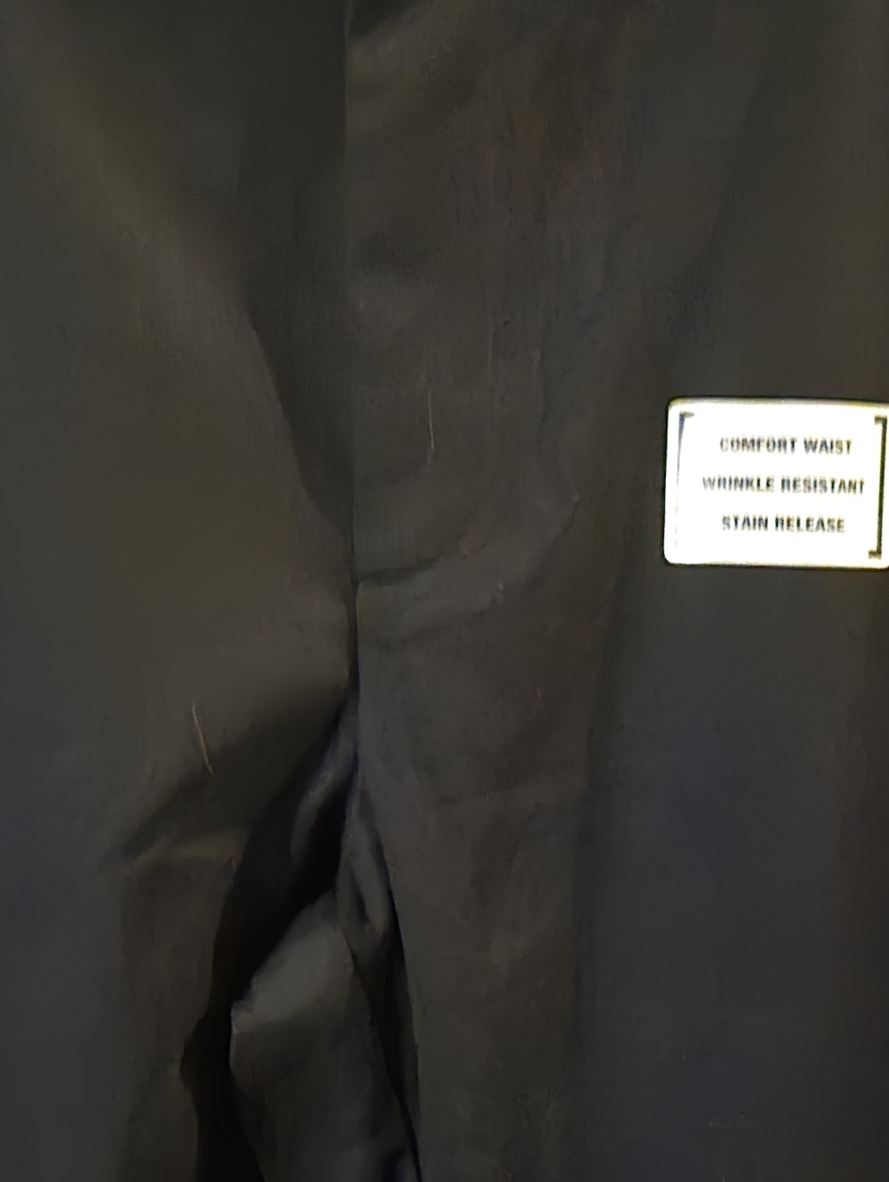 George New Mens Black Premium Khaki Straight Pants 42x30 Wrinkle Resistant - Picture 2 of 8